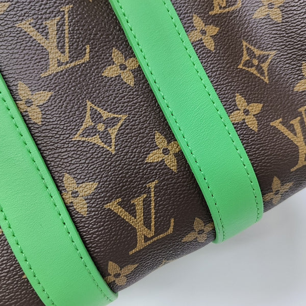 KEEPALL 25 Monogram Coated Canvas Brown
