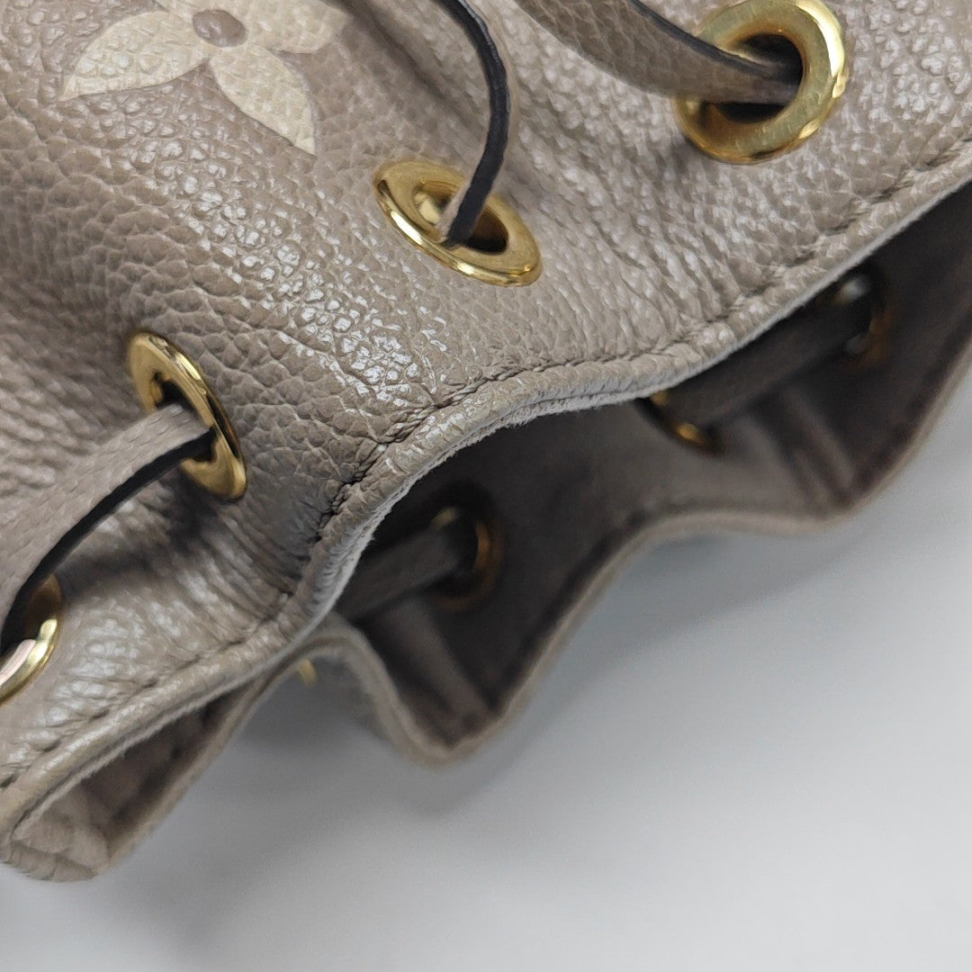 NOÉ Nano Monogram Calfskin Gray
