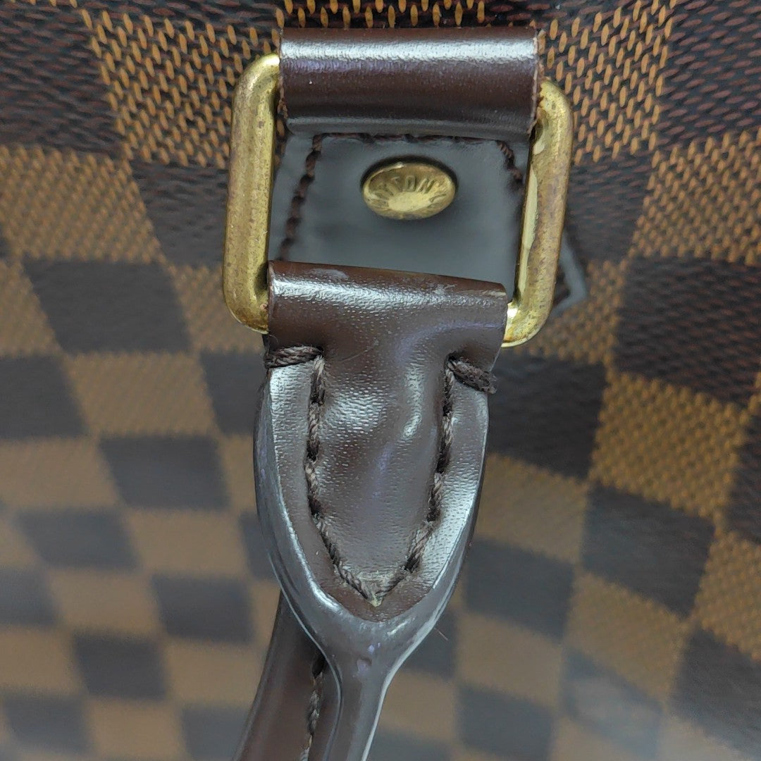 SPEEDY 25 Damier Ebene Coated Canvas Brown