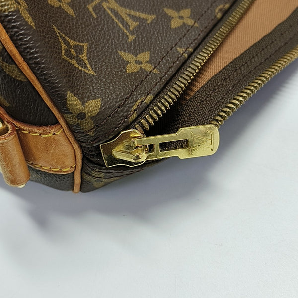KEEPALL 60 Monogram Coated Canvas Brown