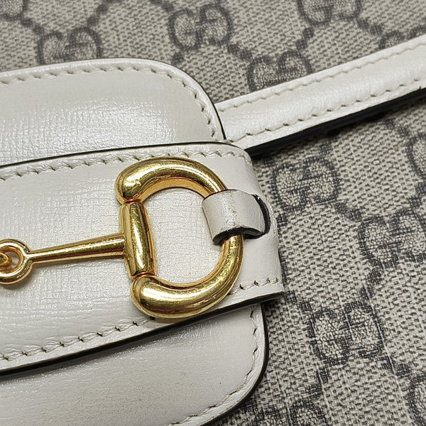 Horsebit 1955 Small Monogram Coated Canvas Beige