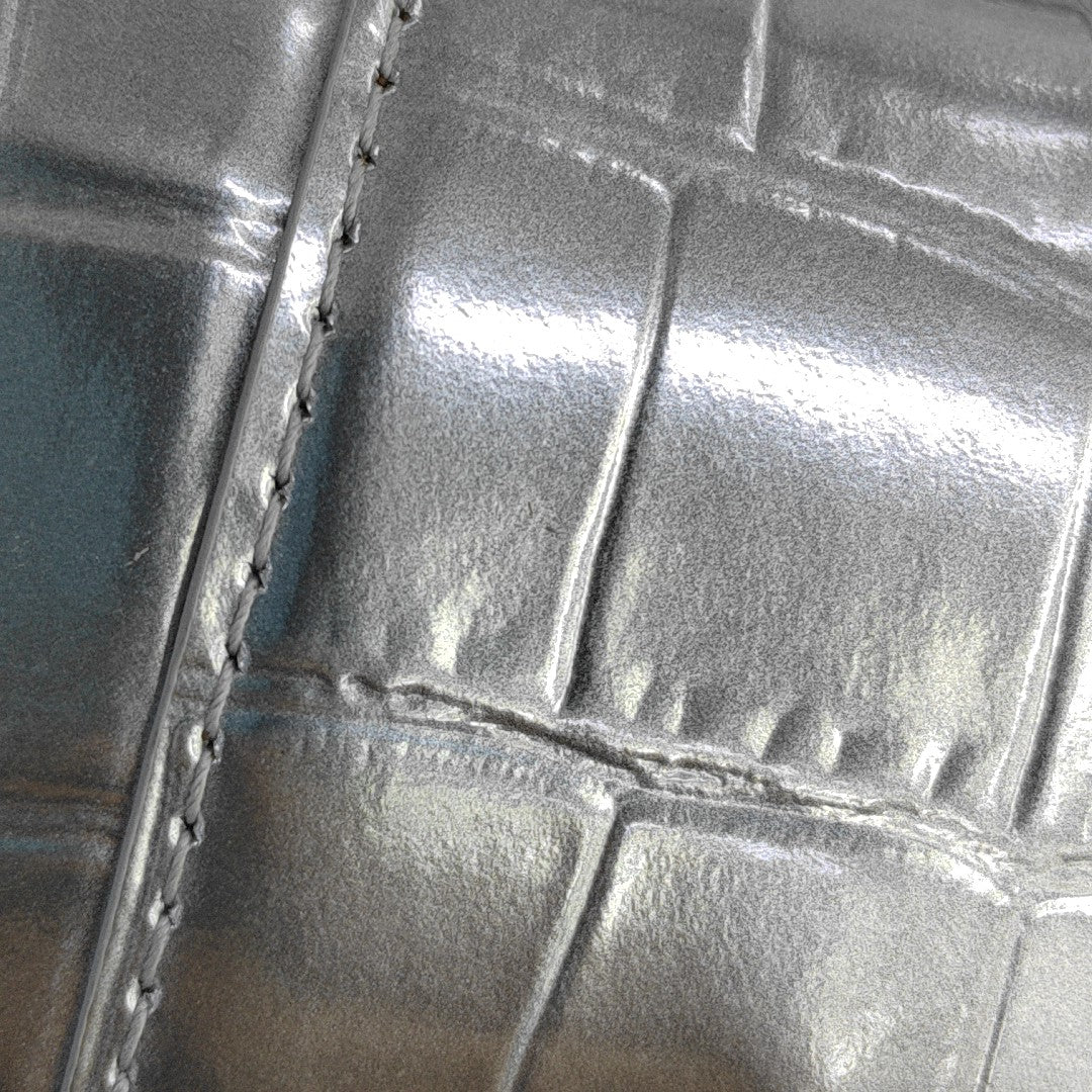 Hourglass Mini Calfskin Silver