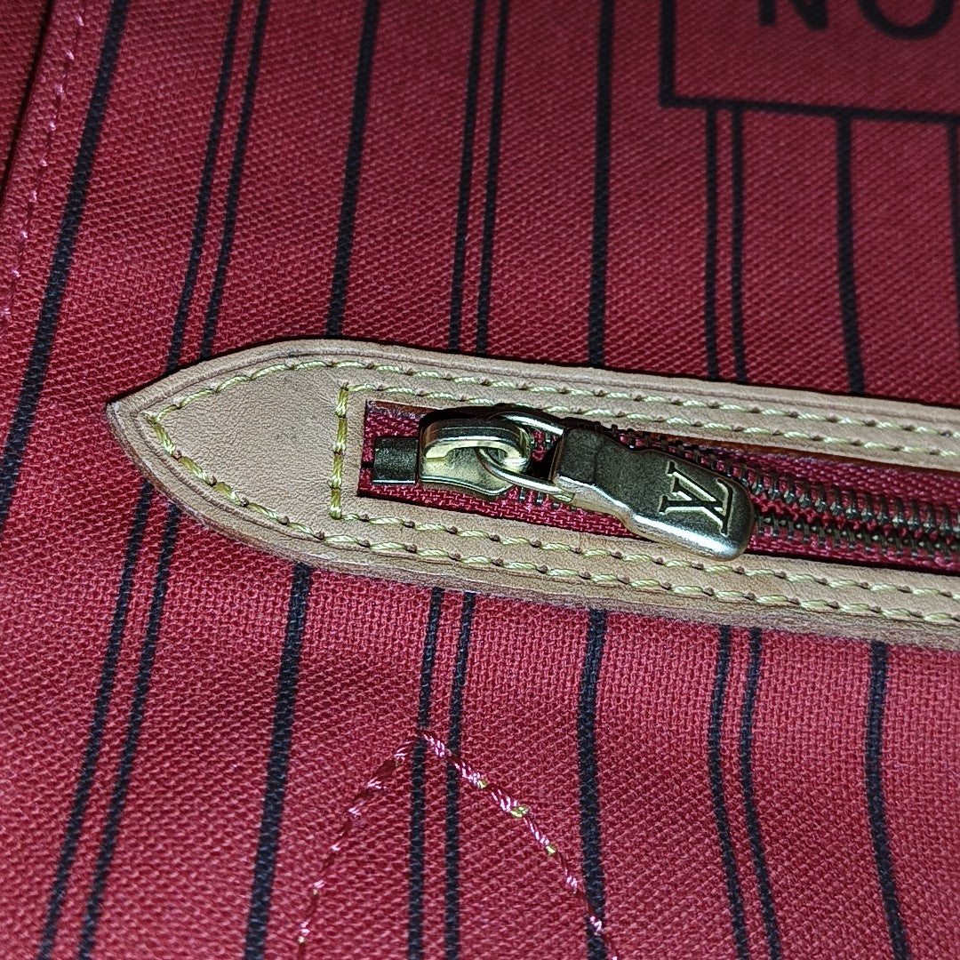 NEVERFULL MM Monogram Coated Canvas Brown