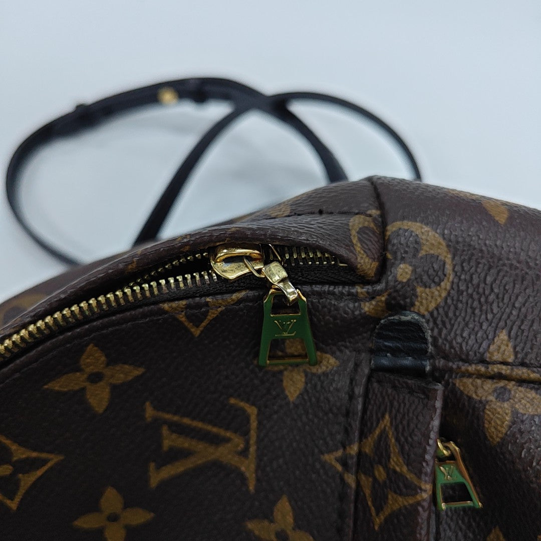 PALM SPRINGS Mini Monogram Coated Canvas Brown