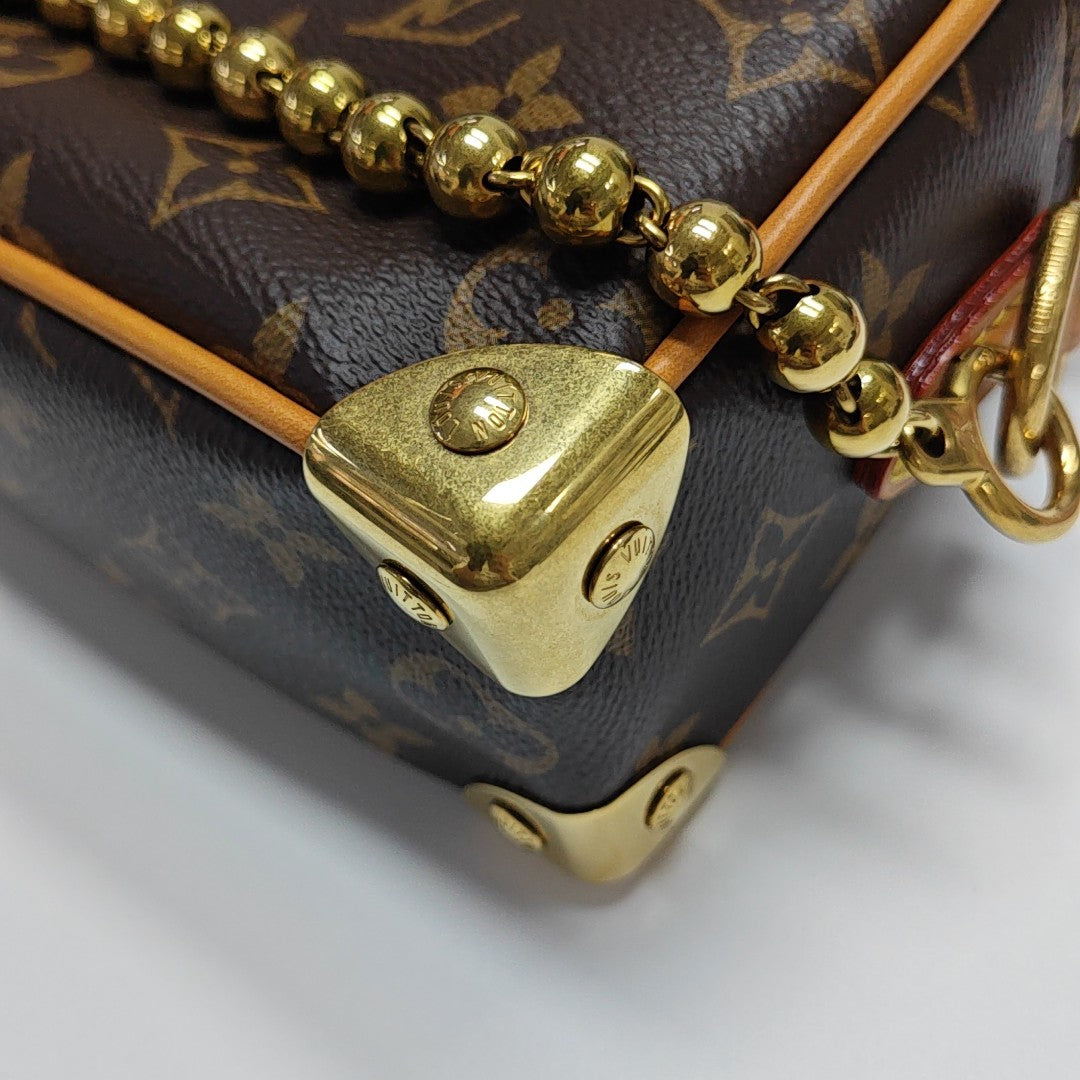 SOFT TRUNK Mini Monogram Coated Canvas Brown