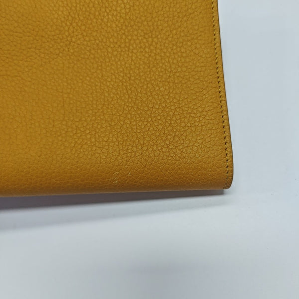 Calfskin Clutch Yellow