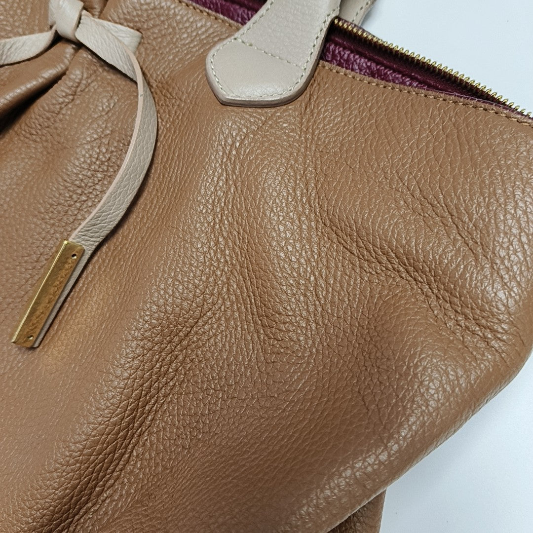 Calfskin Tote Bag Brown