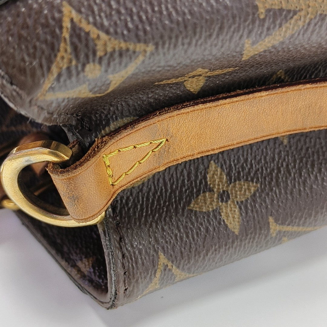 MONTAIGNE BB Monogram Coated Canvas Brown