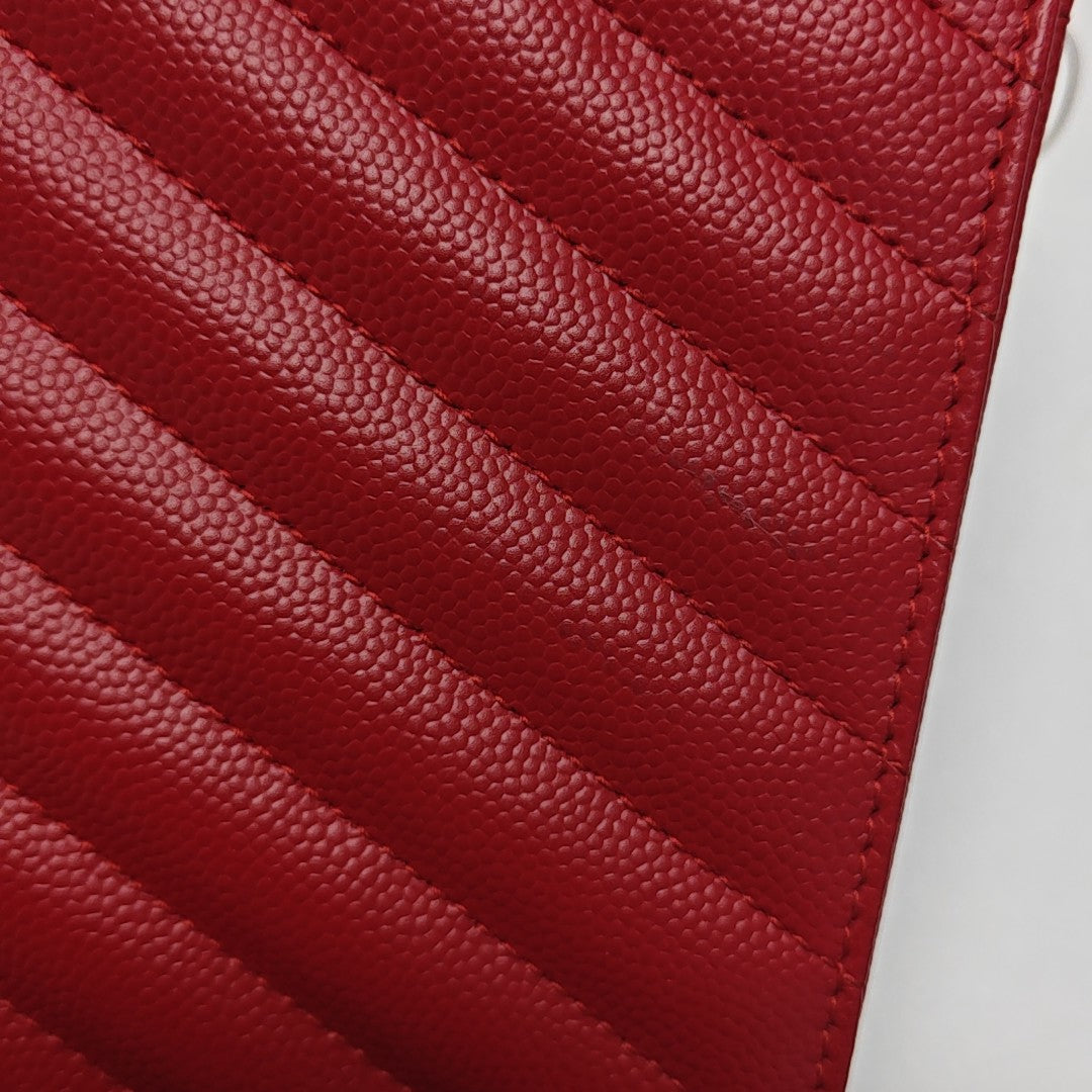 MONOGRAM Medium Chevron Calfskin Red
