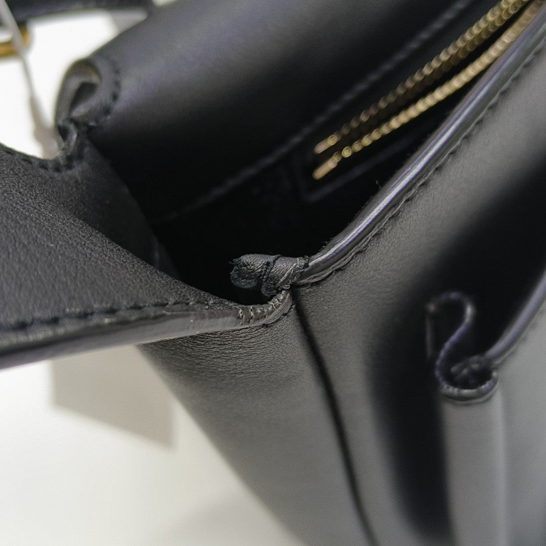 Calfskin Shoulder Bag Black