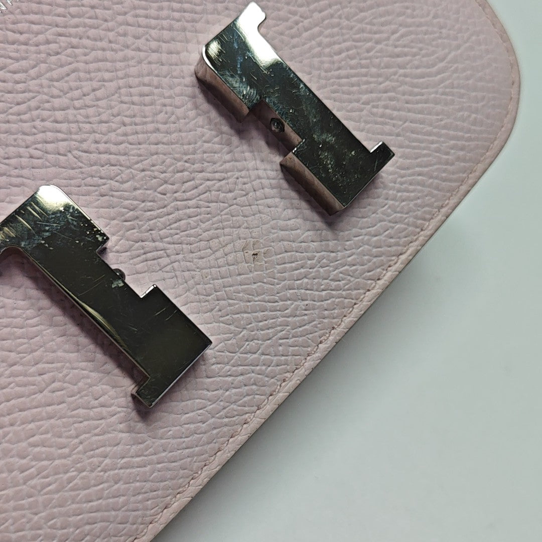Constance Slim Epsom Pink Card Holder