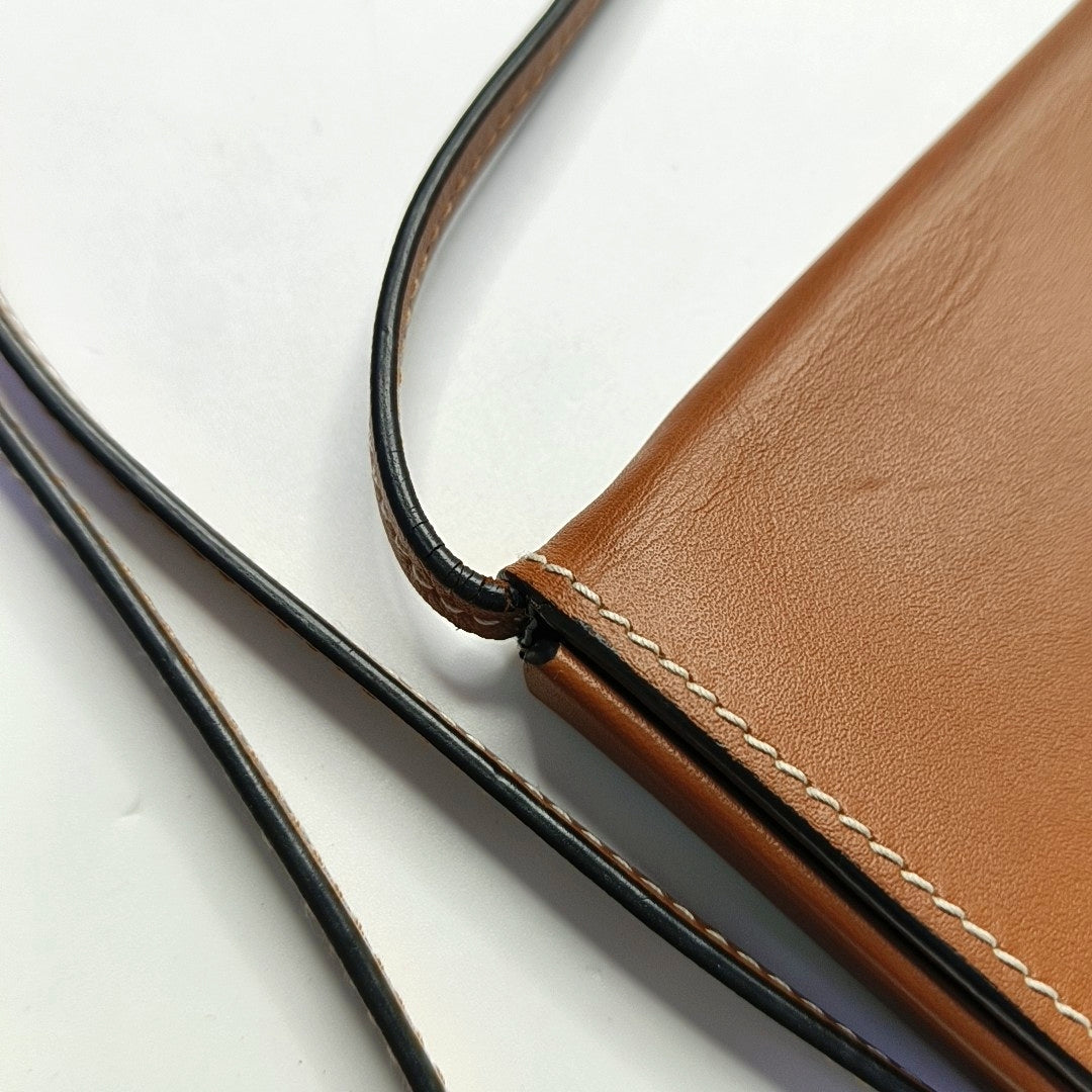 Authenticated pre-owned  Heel Small Calfskin Brown - Shoulder Bag at Looply