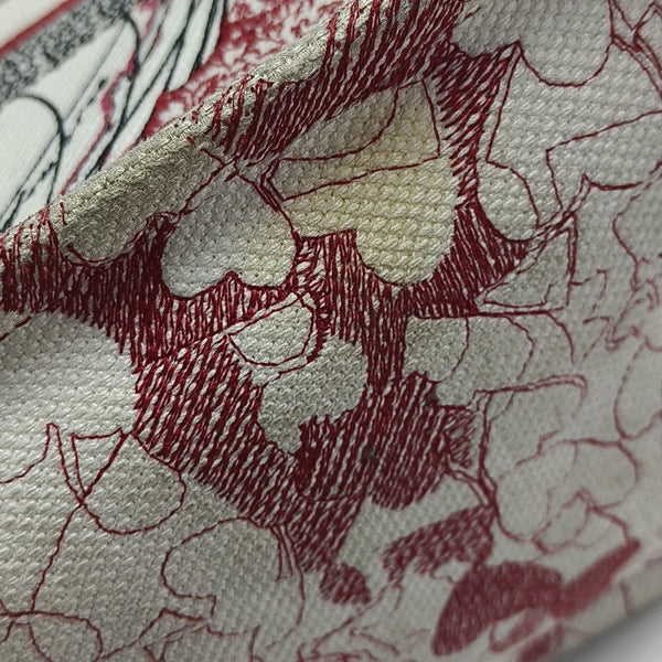 Book Tote Medium Fabric Red