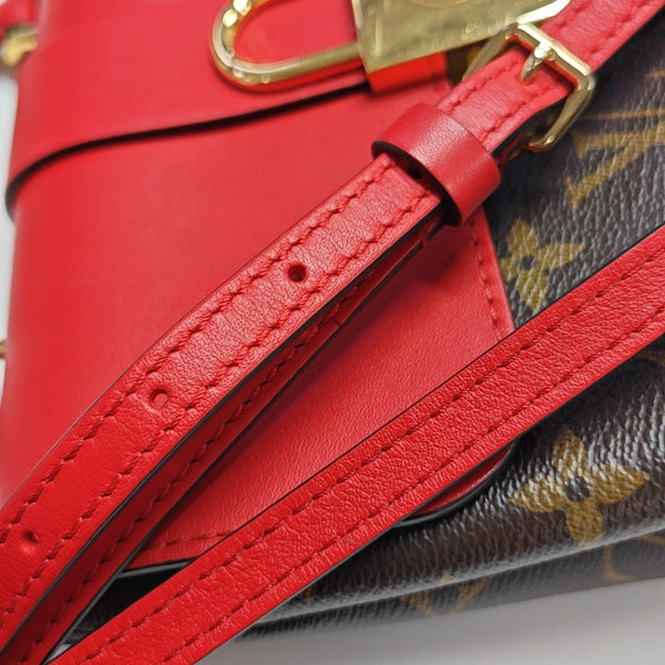 LOCKY BB Monogram Coated Canvas Red
