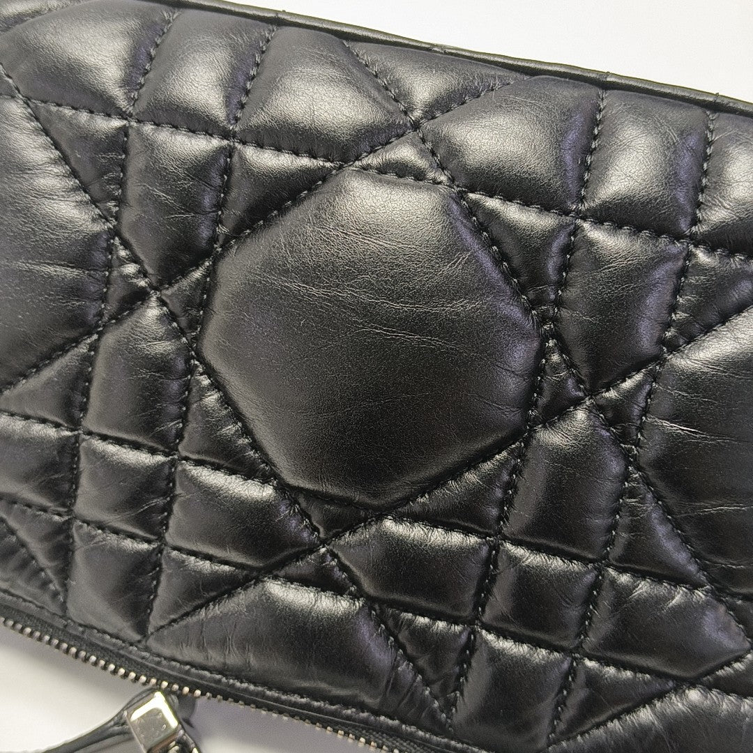 Diortravel Nomad Small Cannage Calfskin Black