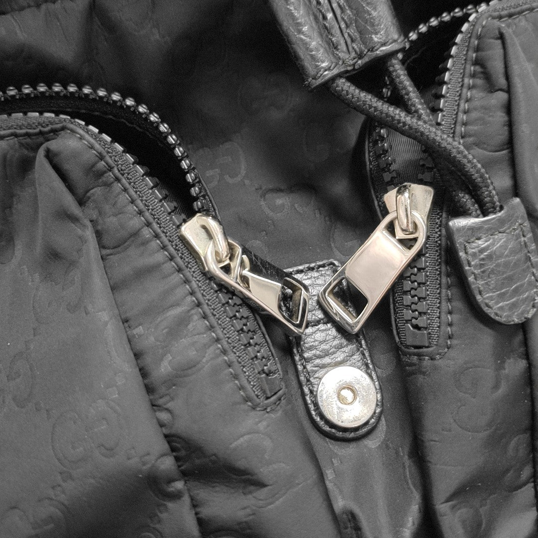 Monogram Nylon Backpack Black