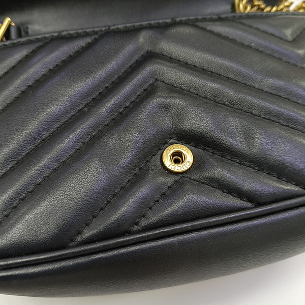 GG Marmont Mini Quilted Calfskin Black