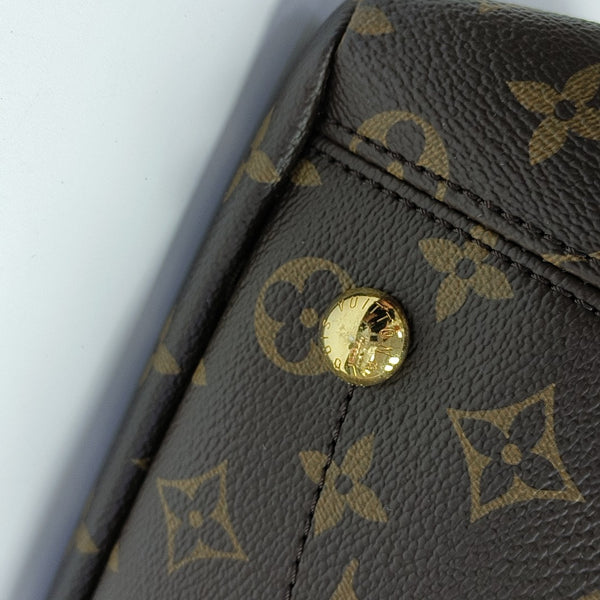 PALLAS MM Monogram Coated Canvas Brown