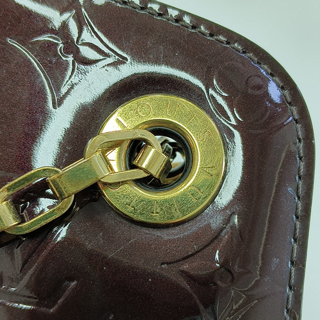 Monogram Patent Leather Shoulder Bag Red