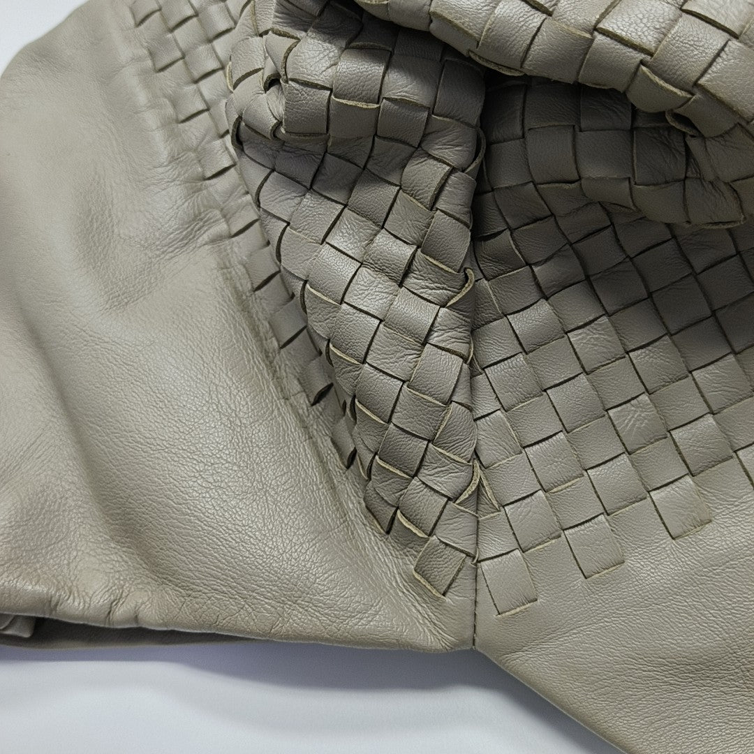 Lambskin Top Handle Bag Gray
