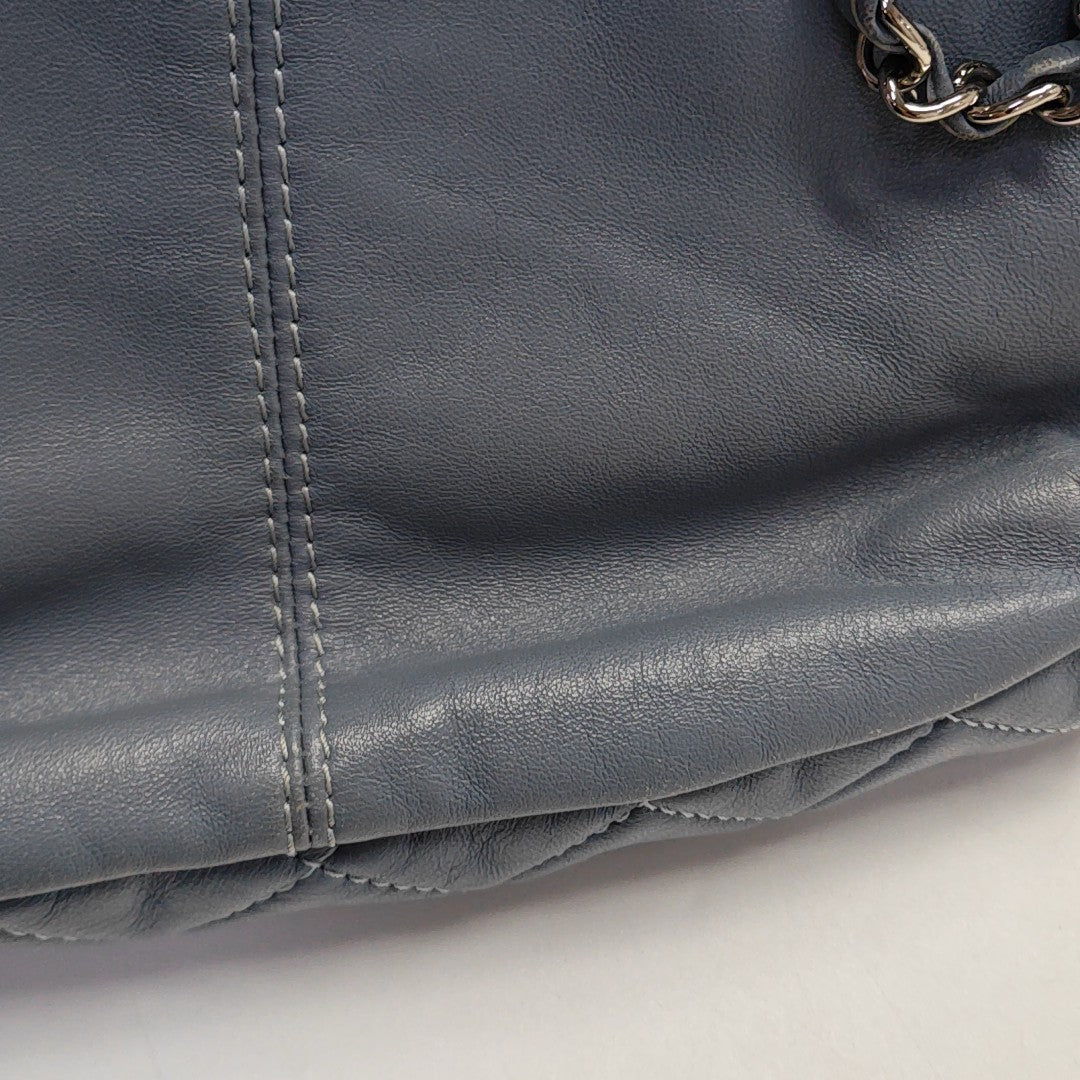 Quilted Lambskin Shoulder Bag Blue