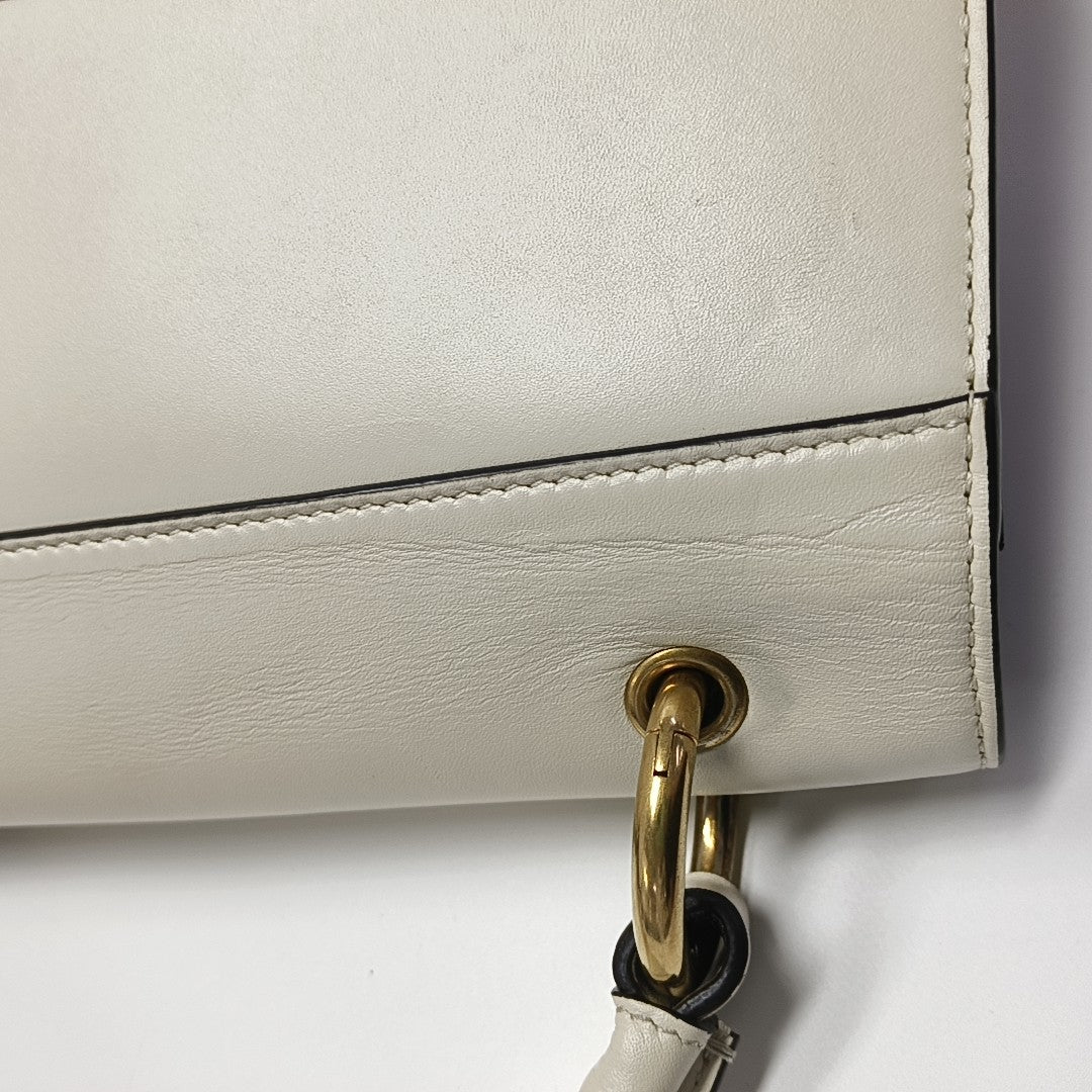 Queen Margaret Small Calfskin White