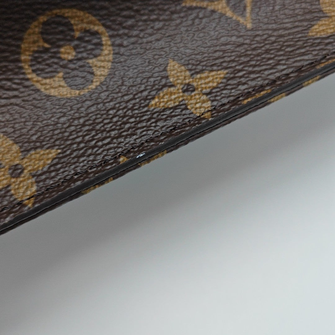 Lily Monogram Coated Canvas Brown