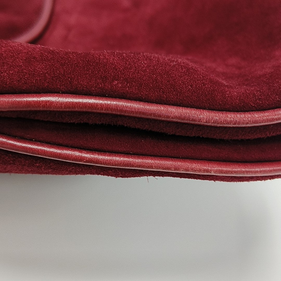 Suede Shoulder Bag Red