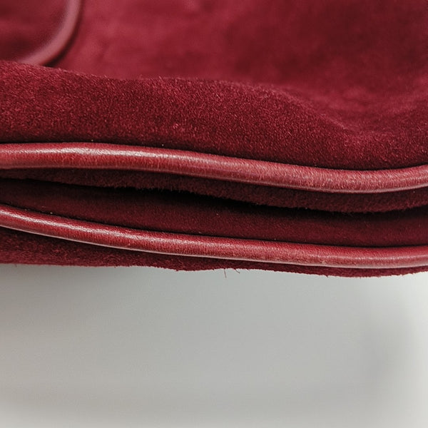 Suede Shoulder Bag Red