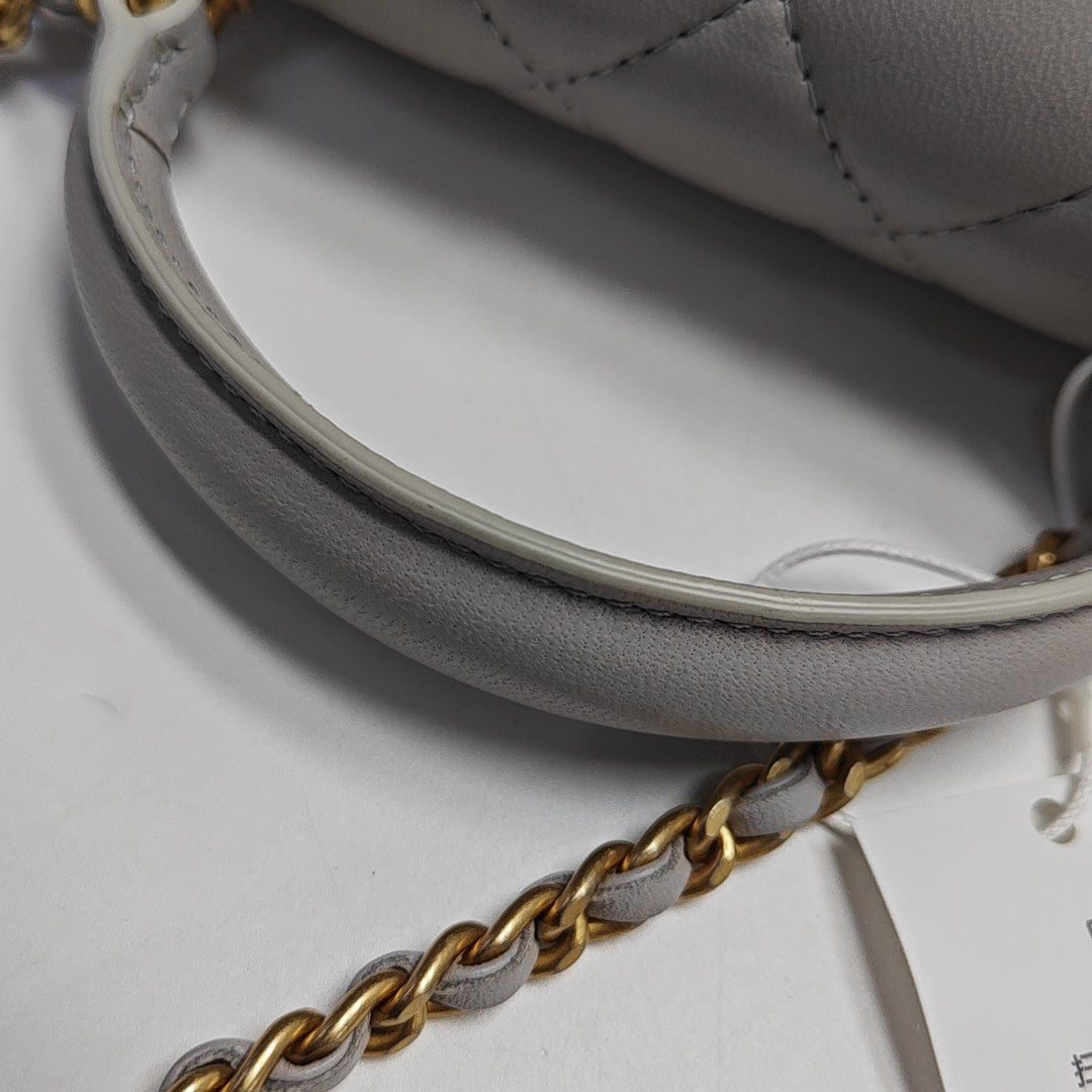 Quilted Lambskin Gray