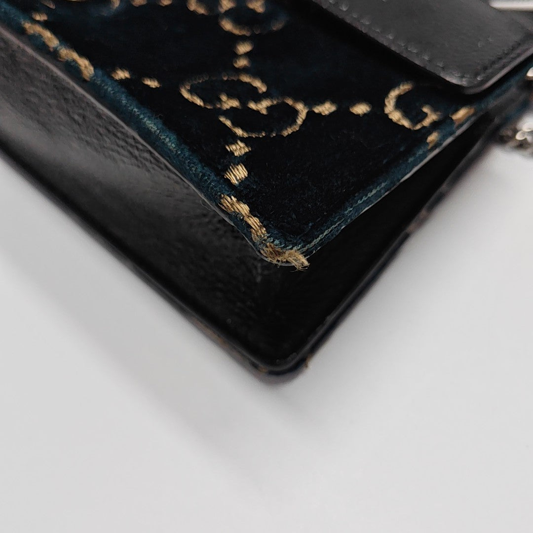 Dionysus Super Mini Monogram Velvet Blue