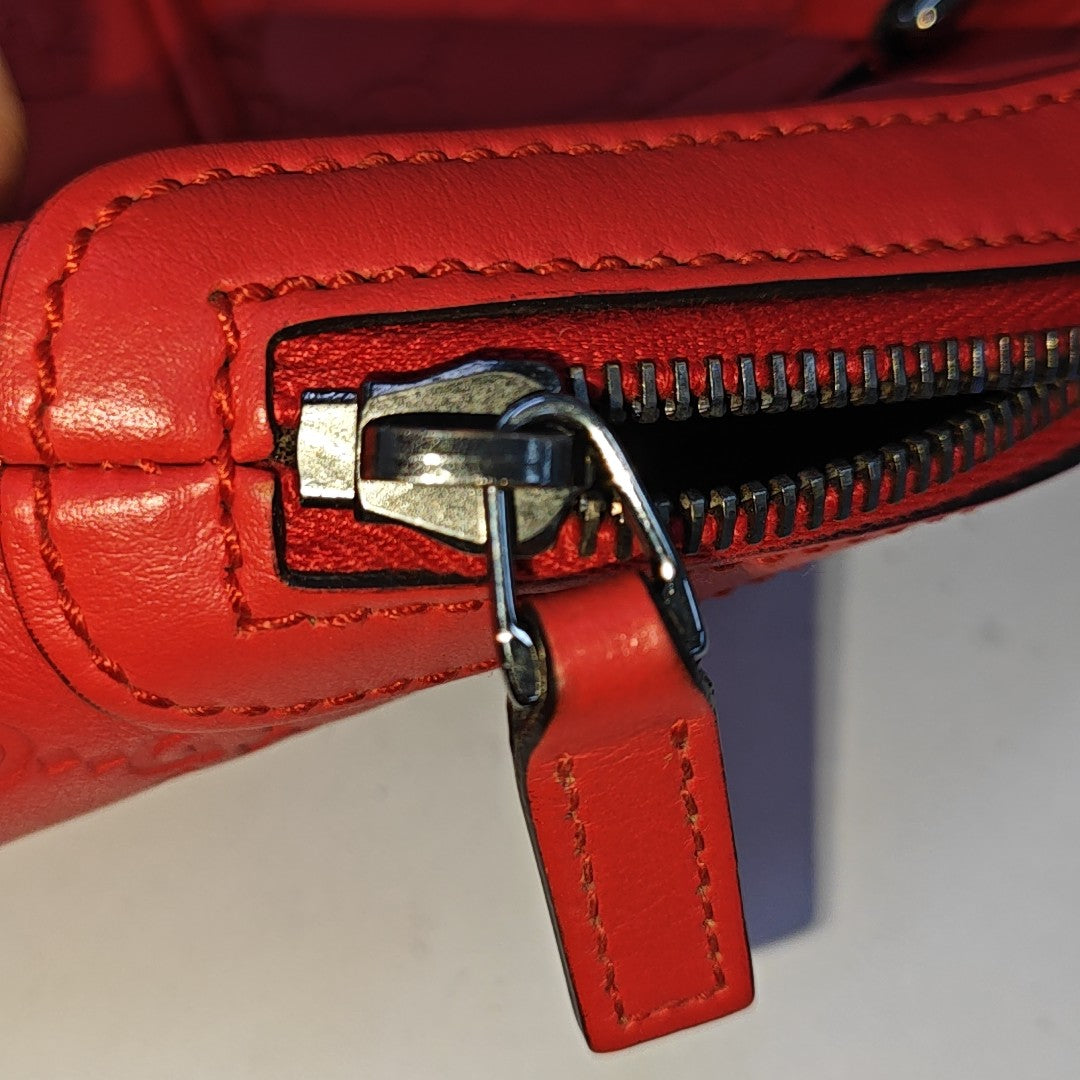 Dome Monogram Calfskin Red