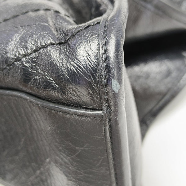NIKI Chevron Calfskin Black