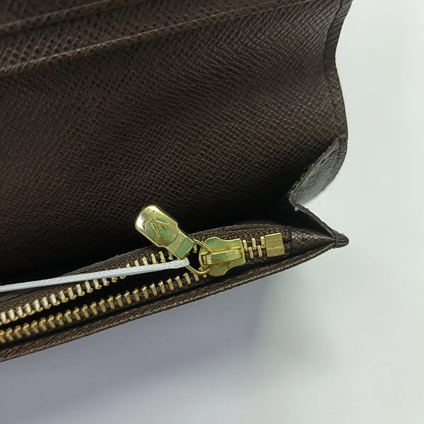 JAMES Damier Ebene Coated Canvas Brown Wallet