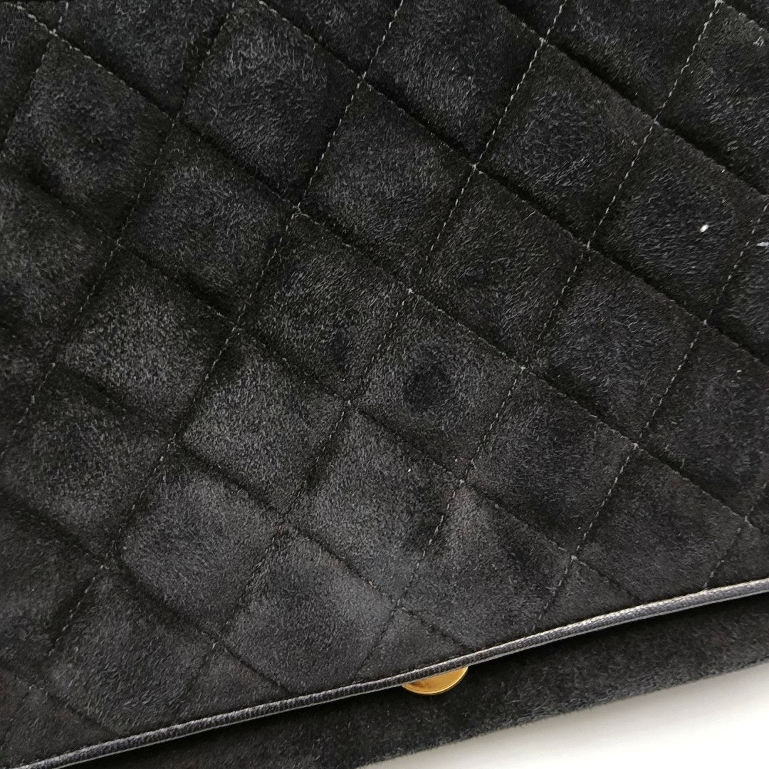 Quilted Suede Black