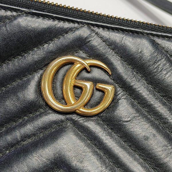 GG Marmont Large Quilted Calfskin Black
