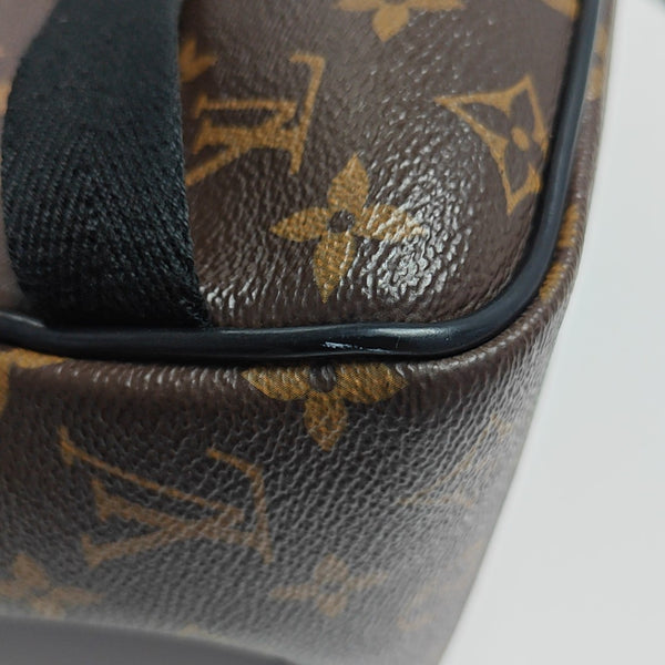JOSH Monogram Coated Canvas Brown