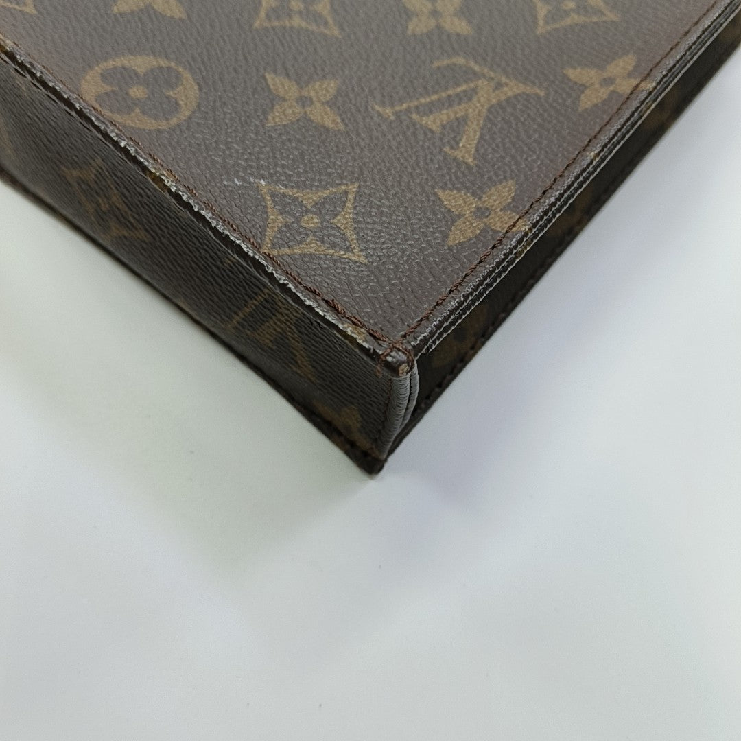 SAC PLAT Mini Monogram Coated Canvas Brown