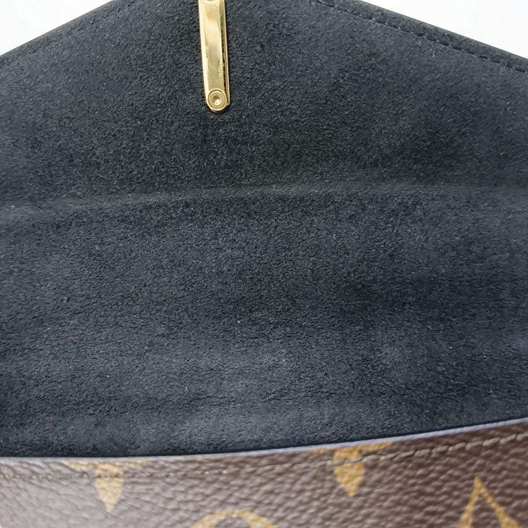 Coated Canvas Shoulder Bag Brown