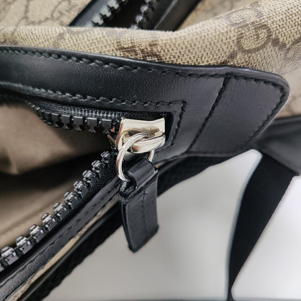Monogram Coated Canvas Backpack Black