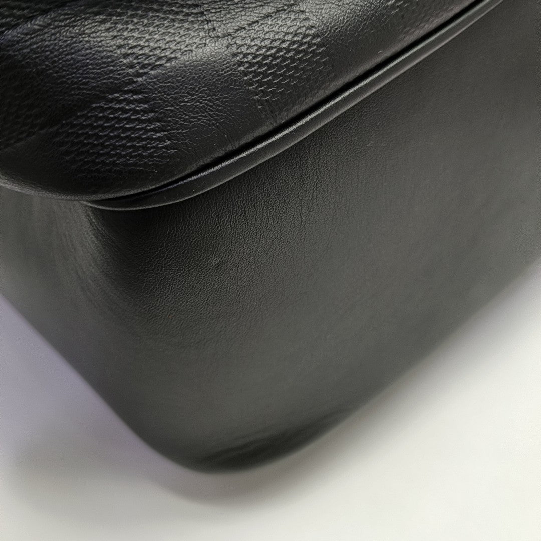 MICHAEL Damier Graphite Calfskin Black