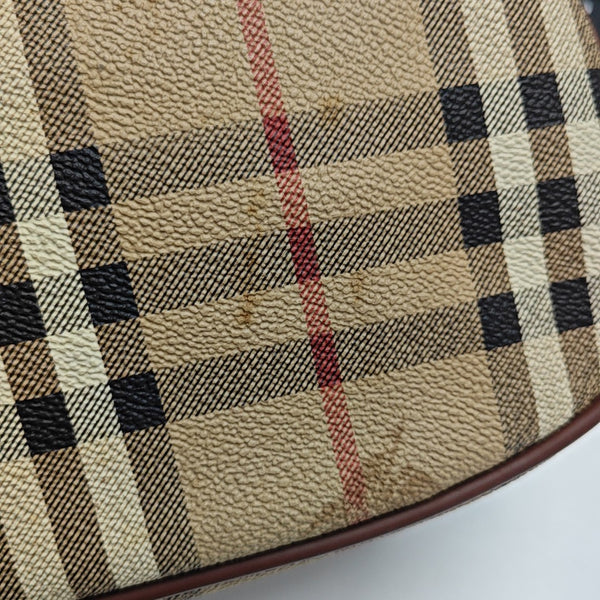 Coated Canvas Shoulder Bag Beige