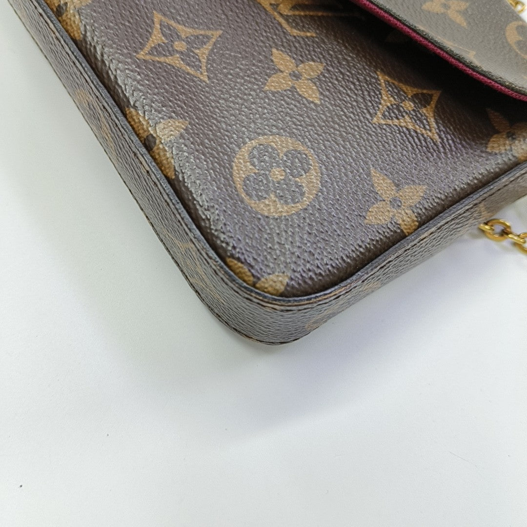 FÉLICIE Monogram Coated Canvas Brown
