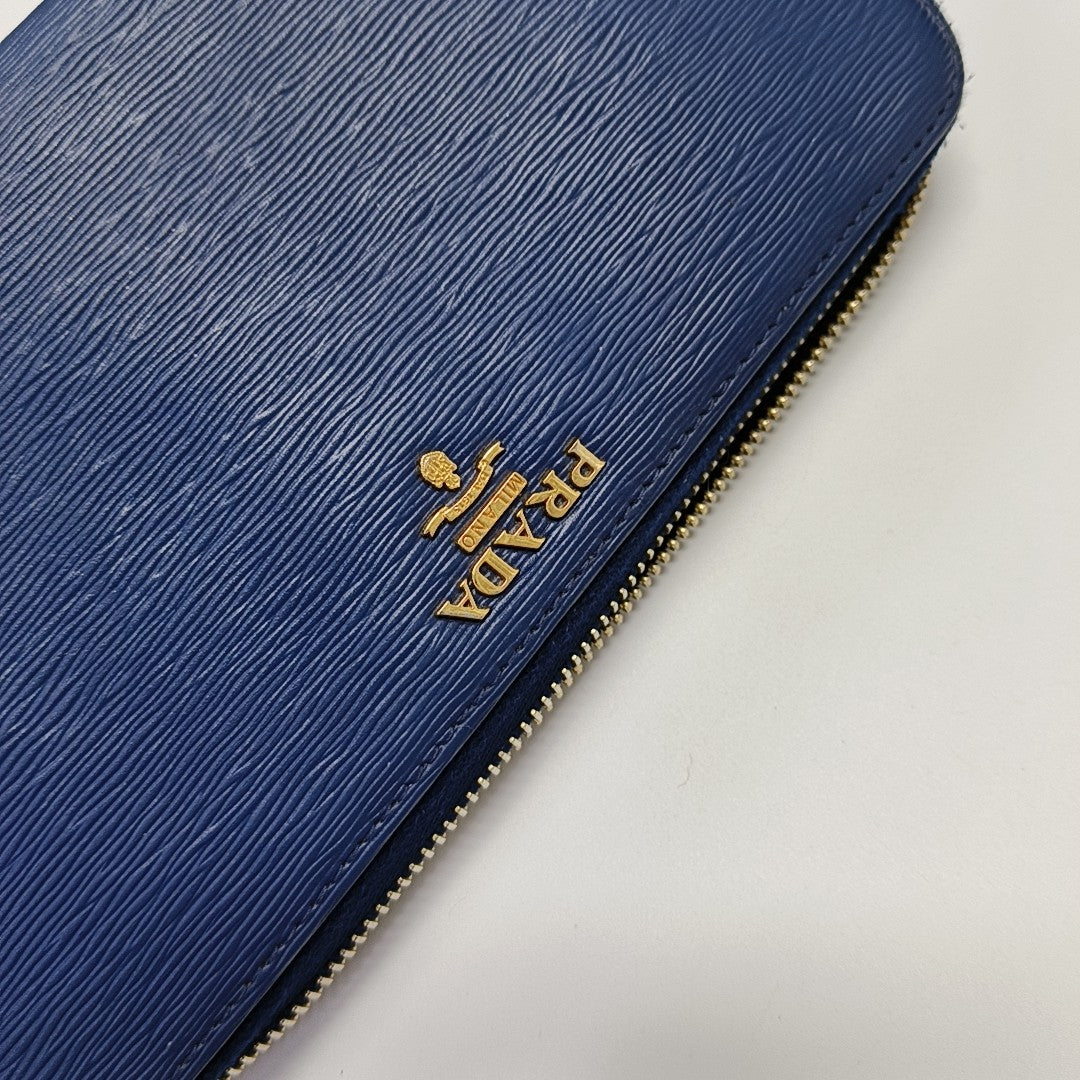 Calfskin Wallet Blue