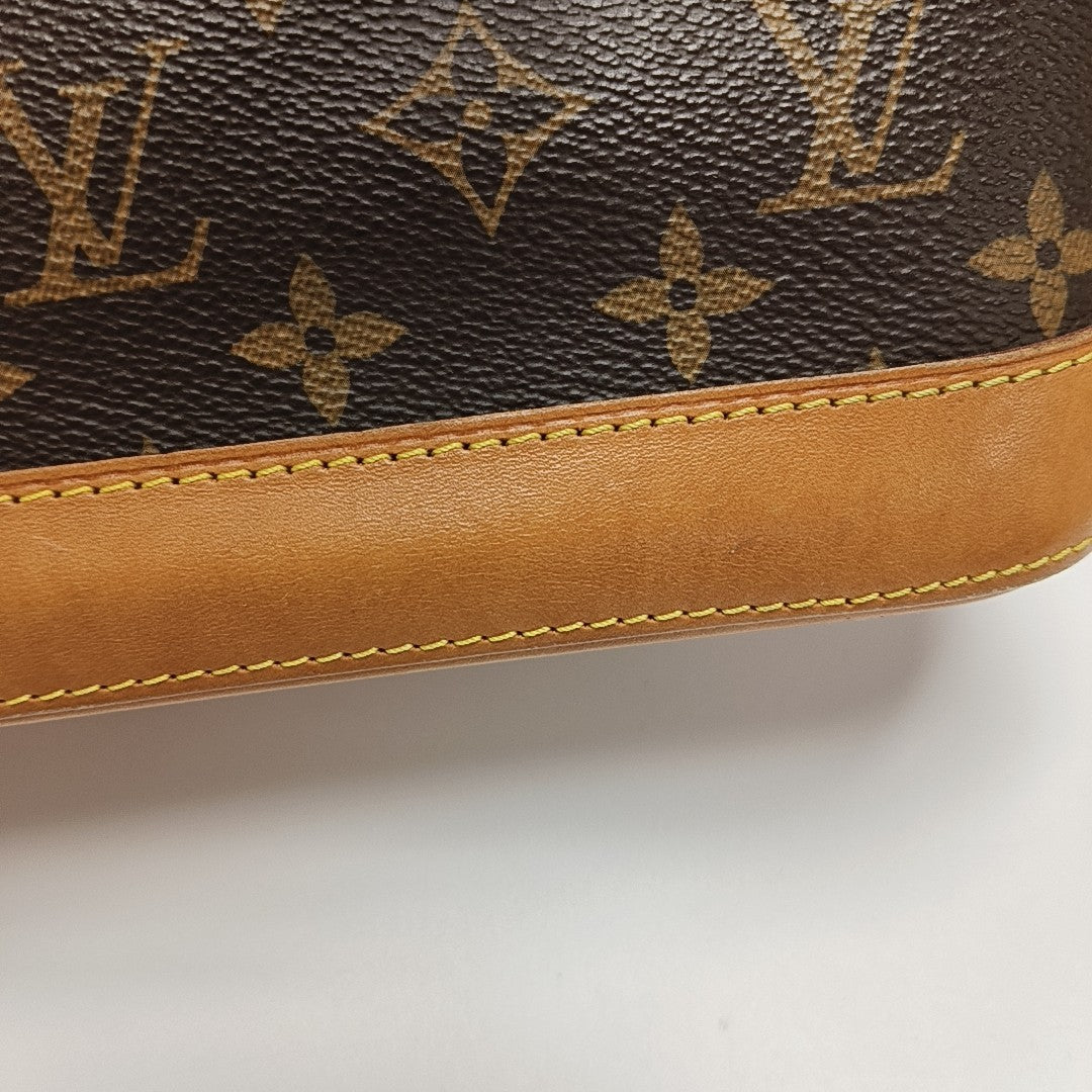 ALMA BB Monogram Coated Canvas Brown