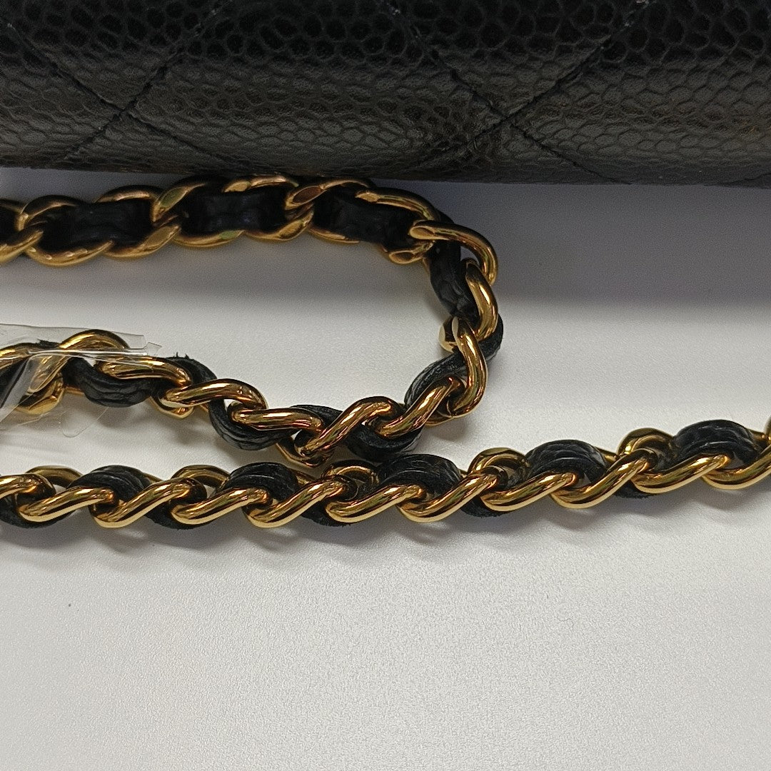 WOC Quilted Grained Calfskin Black