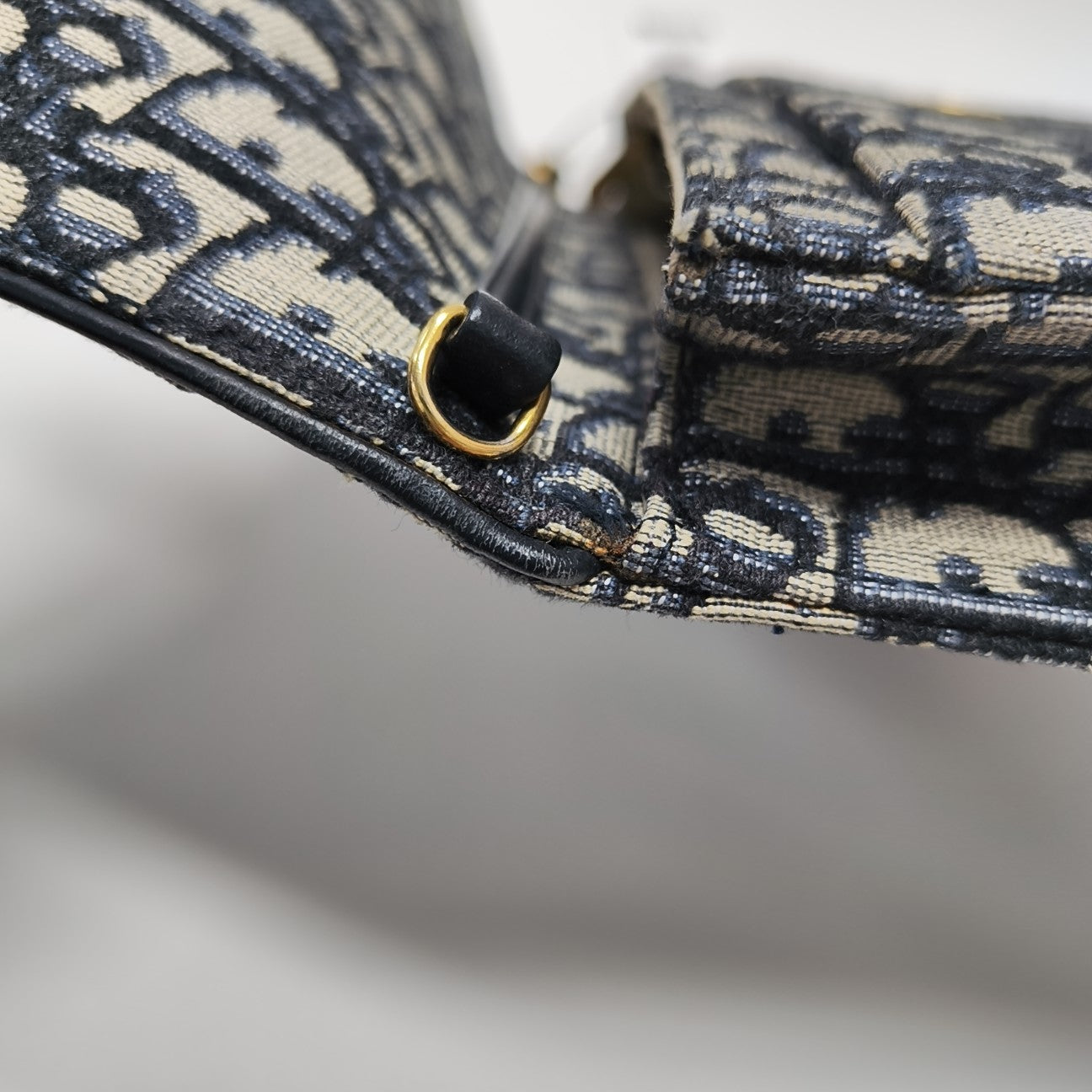 Saddle Mini Oblique Canvas Blue
