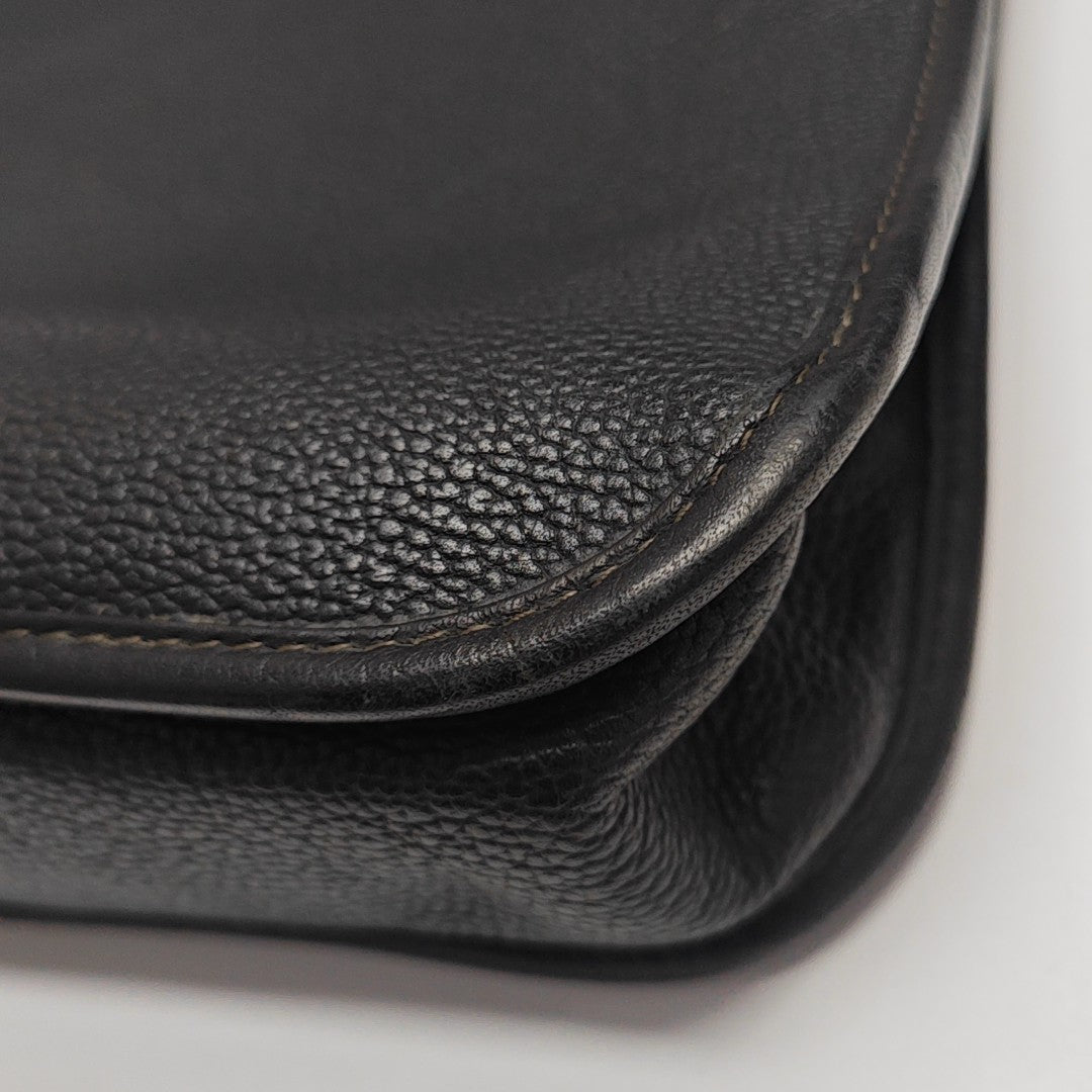 Calfskin Top Handle Bag Black