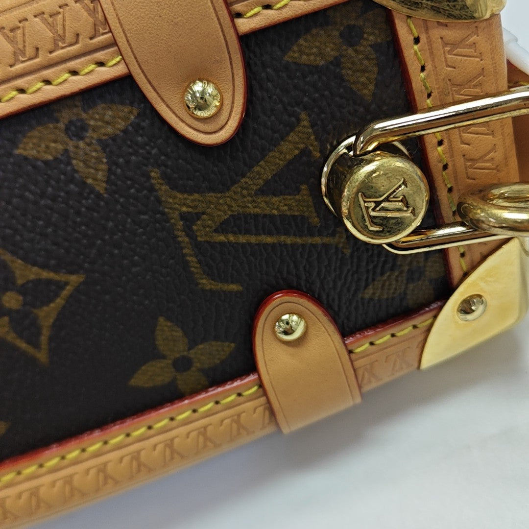 SIDE TRUNK MM Monogram Coated Canvas Brown
