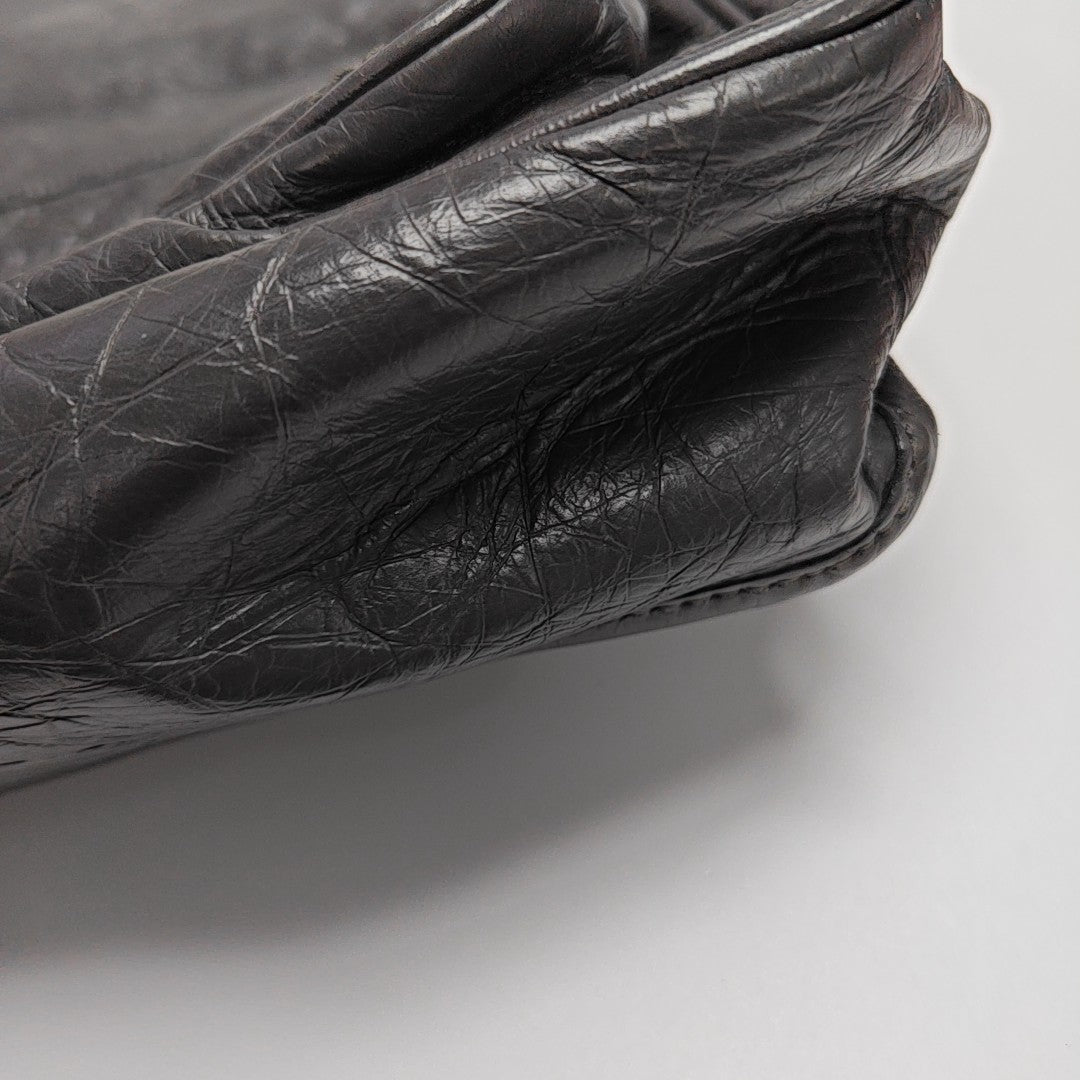 NIKI Medium Chevron Calfskin Gray
